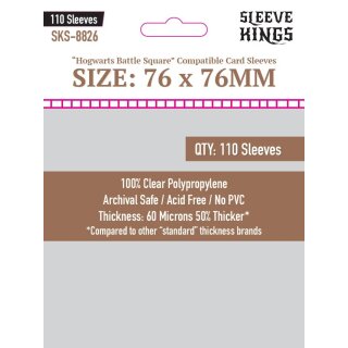 Sleeve Kings Hogwards Battle Square Sleeves (76x76mm) (110)
