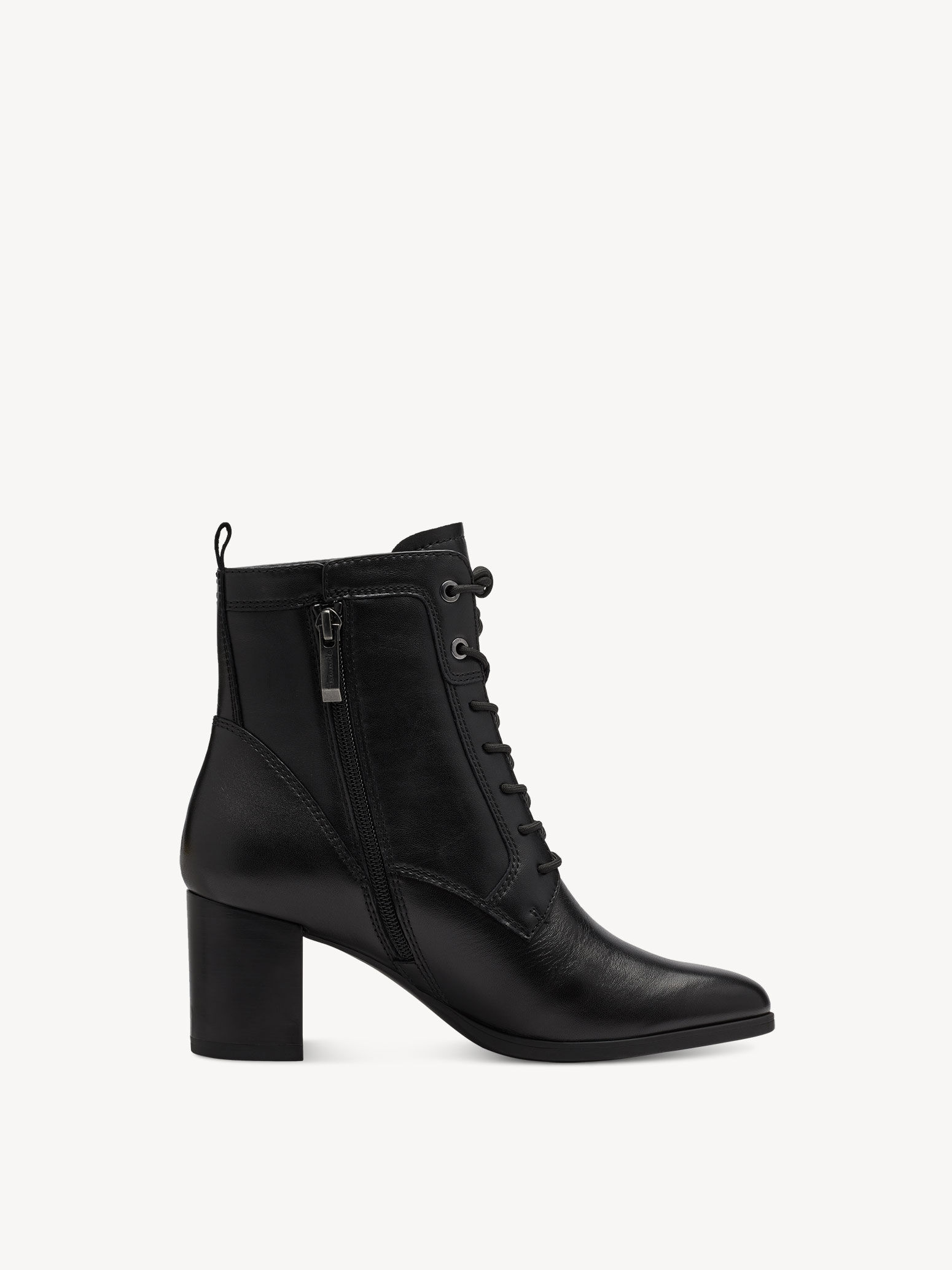 Bottine en cuir - noir
