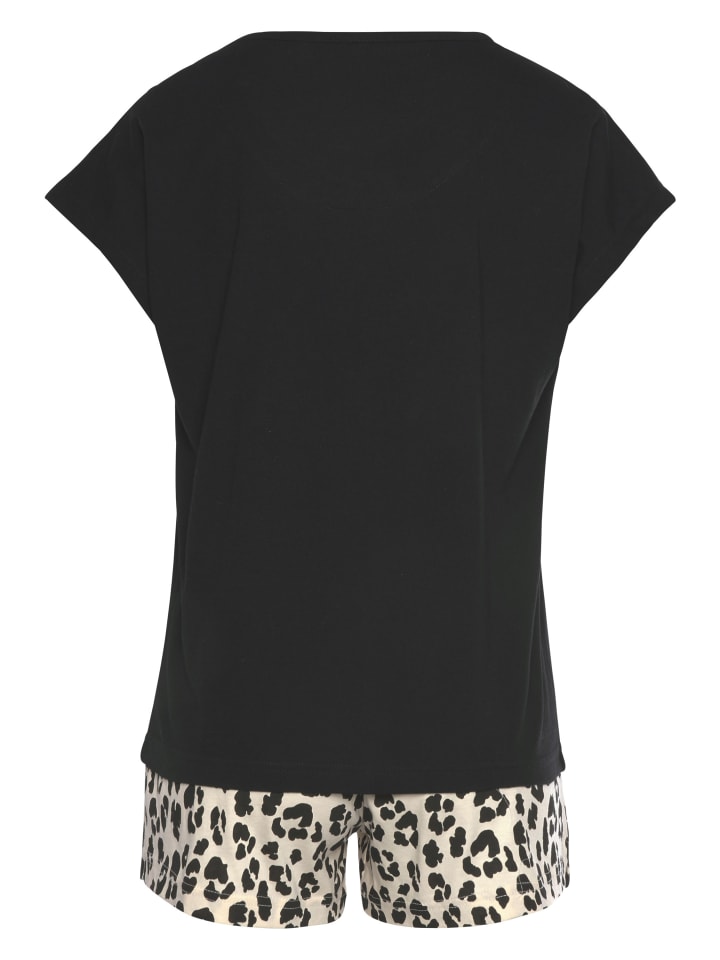 VIVANCE DREAMS Shorty in schwarz mit Animal-Print günstig kaufen