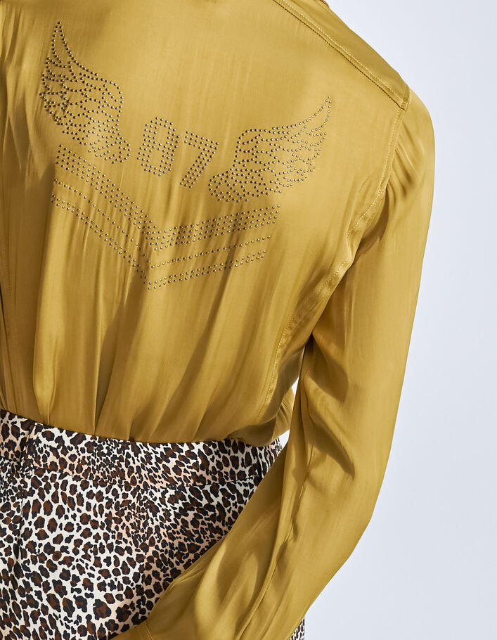 Chemise absinthe avec visuel clouté dos Femme