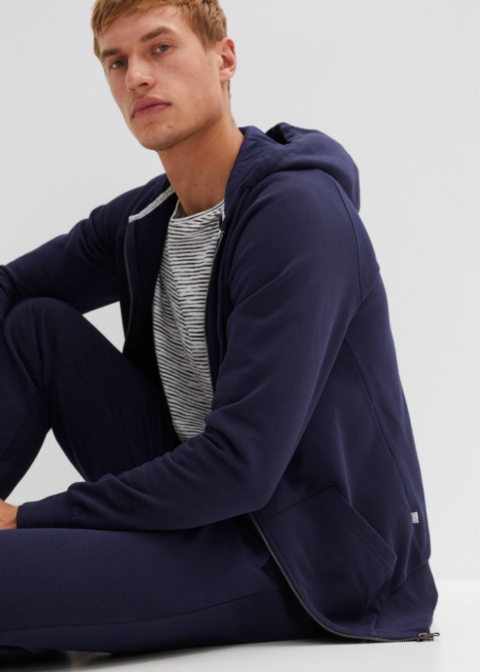 Essential Kapuzen-Sweatjacke aus Bio-Baumwolle