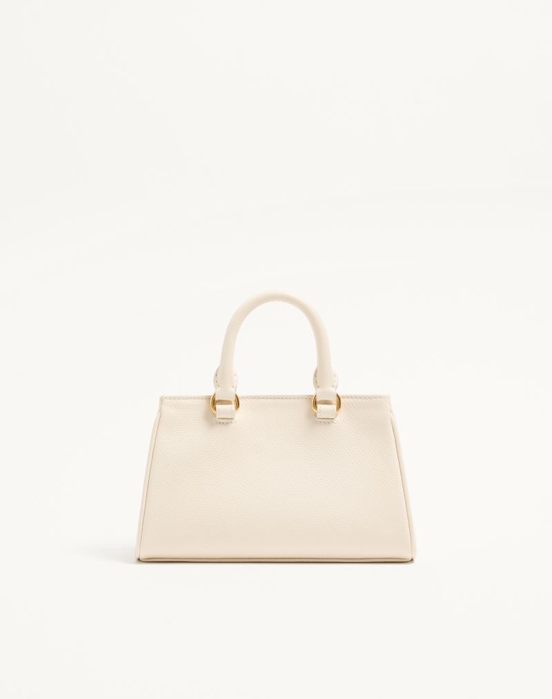 Bolsa Mini VLogo Signature em couro de bezerro granulado