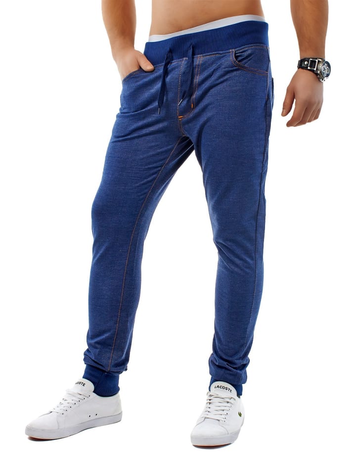 Arizona-Shopping Jogginghose Jeans Optik Sweathose Stretch Sporthose und Jungen in Blau günstig kaufen S