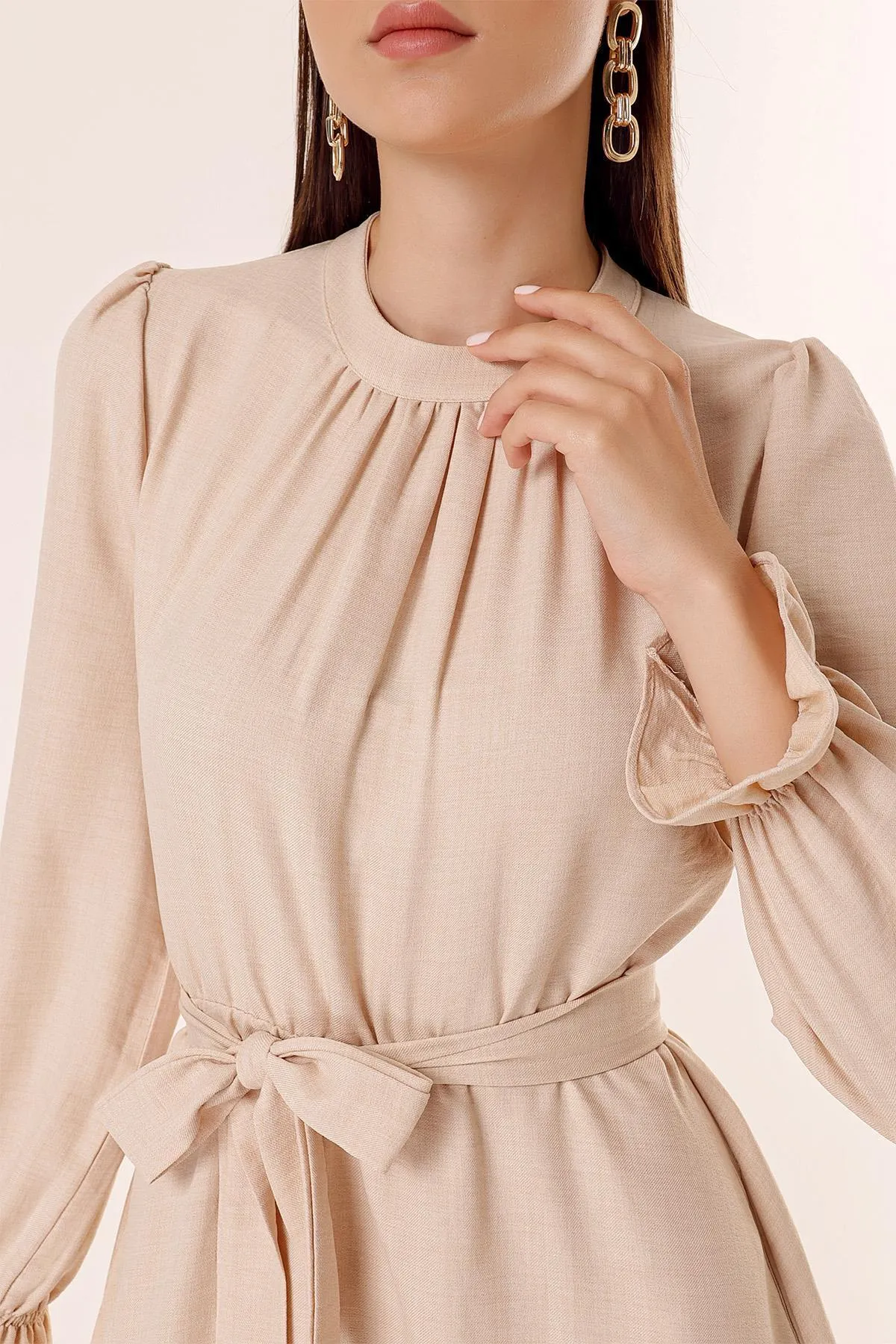 By Saygı  Kleid - Grau - A-Linie