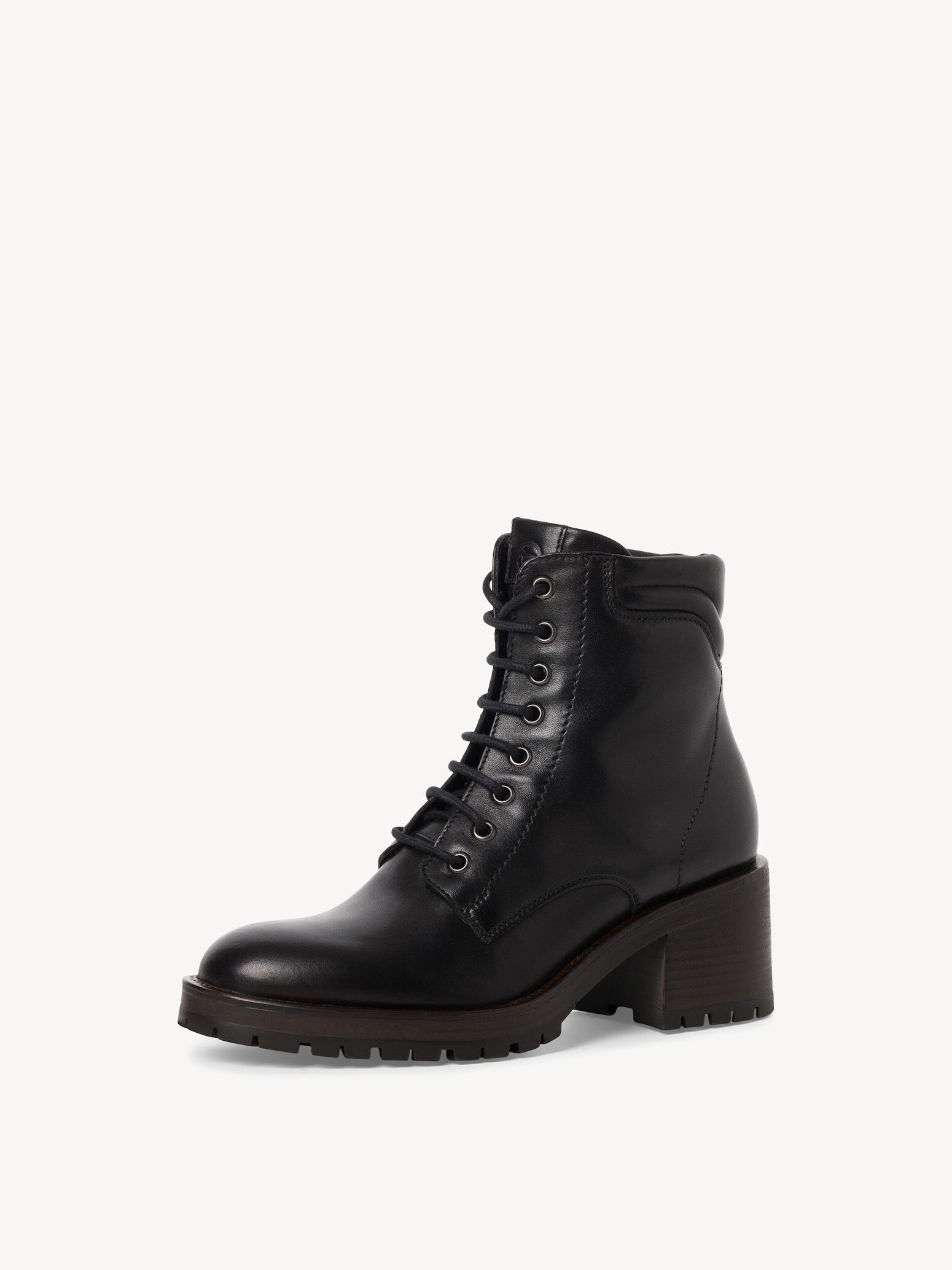 Bottine en cuir - noir
