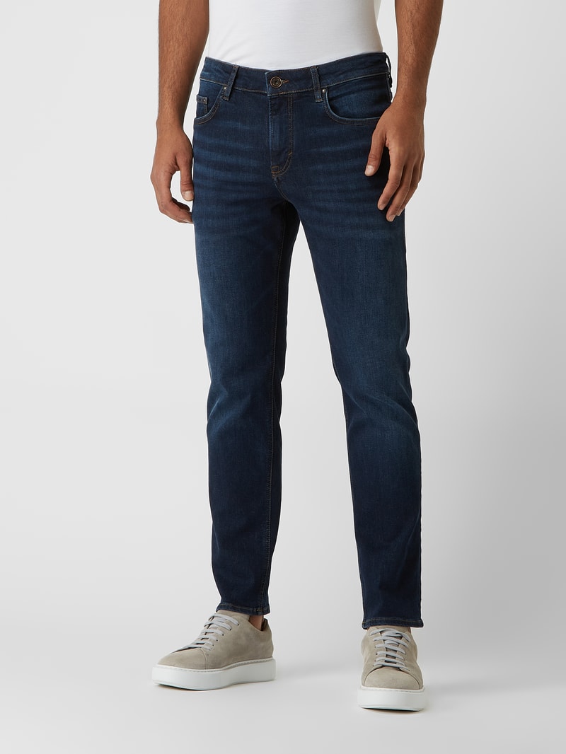 Modern Fit Jeans mit Stretch-Anteil Modell 'Mitch' in dunkelblau