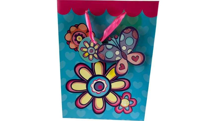 BOCK Geschenktüte mittel Butterfly 3D 18 x 23 x 8,5cm sortiert