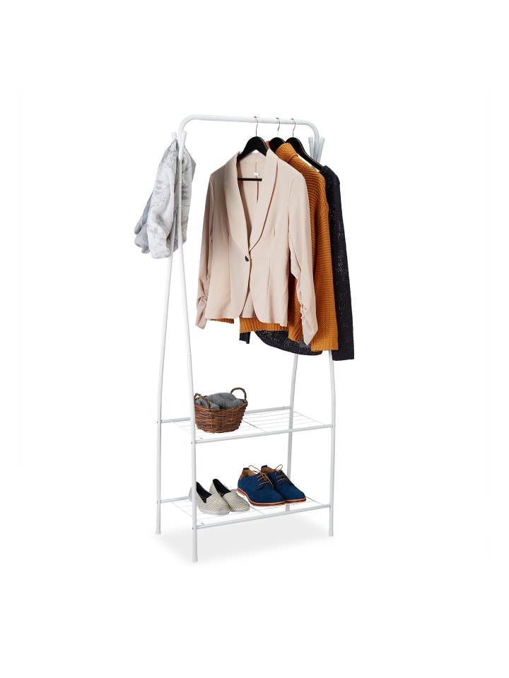 relaxdays Kleiderständer in Weiß - (B)60 x (H)158 x (T)33 cm günstig kaufen onesize