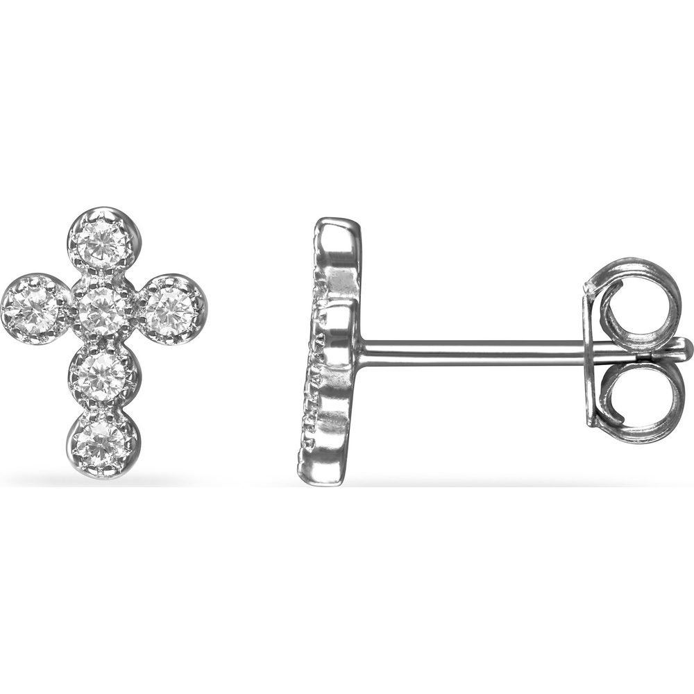 FAVS Boucles d'oreilles à fermoir à poussette 925 Argent Boucles d'oreilles