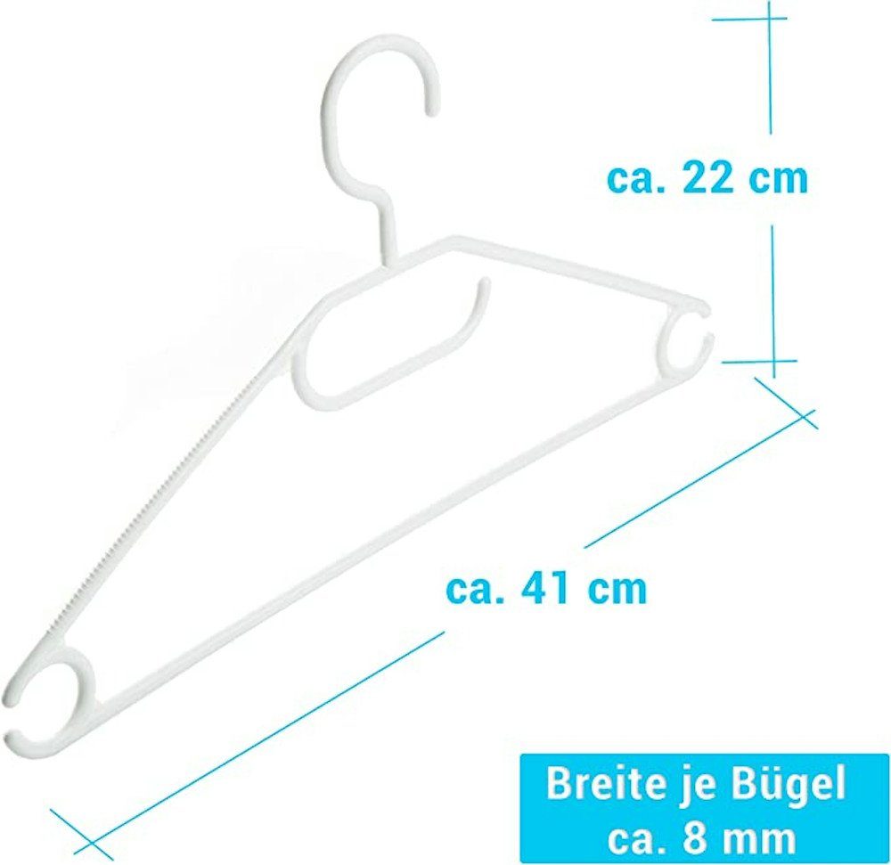 Centi Kleiderbügel 100 Kleiderbügel weiß mit drehbaren Haken, (Spar Set, 100-tlg), mit drehbaren Haken