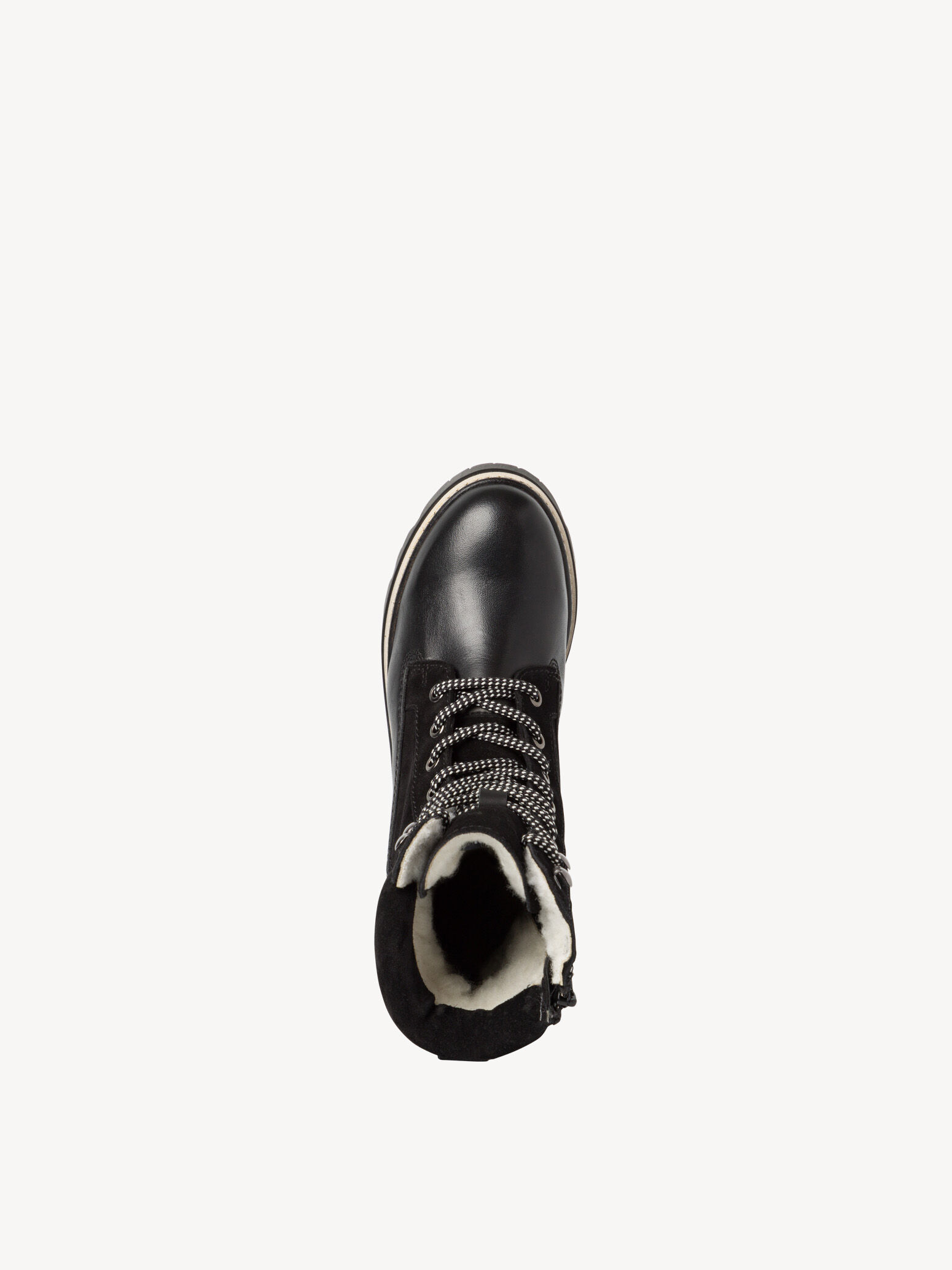 Bottine en cuir - noir doublure chaude
