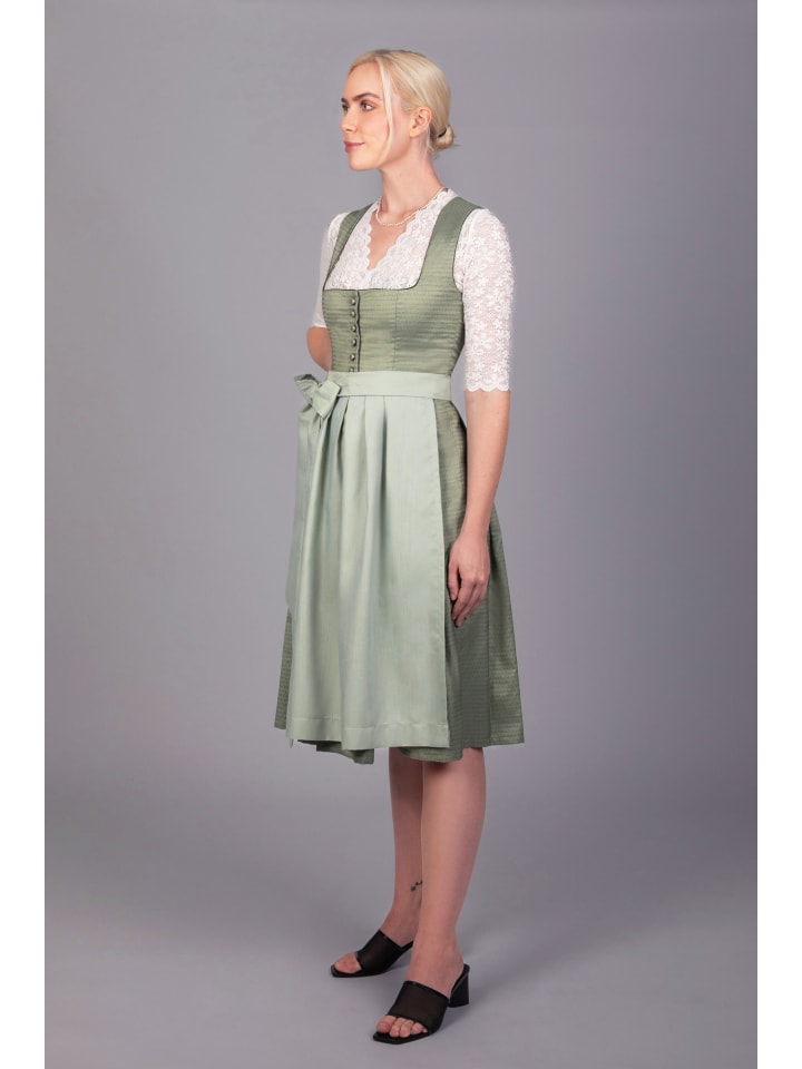 Edelnice Midi Dirndl Ina in grün günstig kaufen