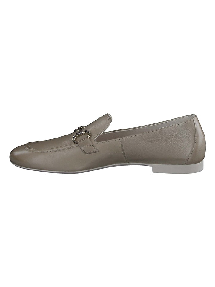 Paul Green Leder-Slipper in Khaki günstig kaufen