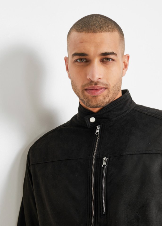 Kurzjacke in Velour-Optik