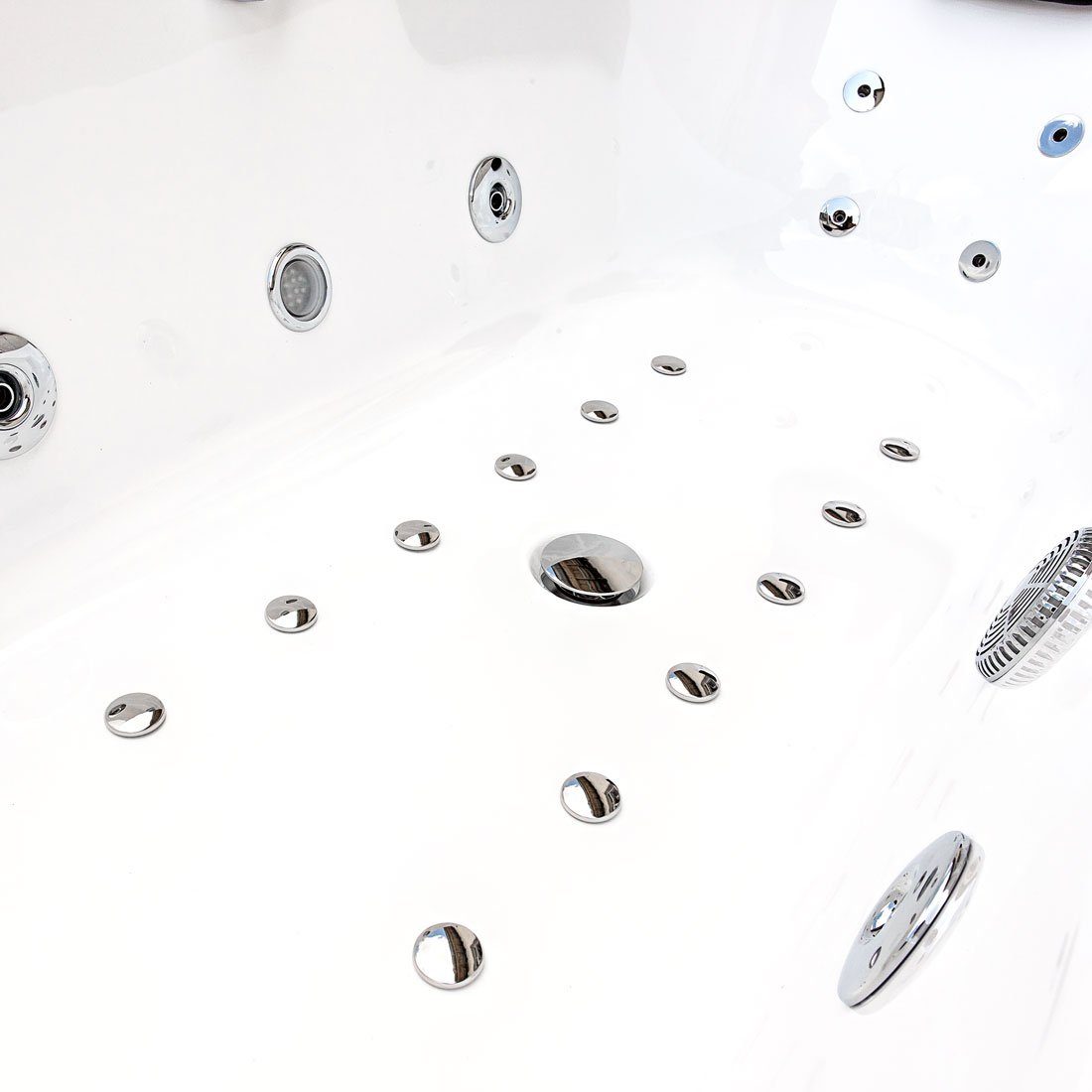AcquaVapore Whirlpool-Badewanne Whirlpool Badewanne Eckwanne W20H-ALL 140x140cm