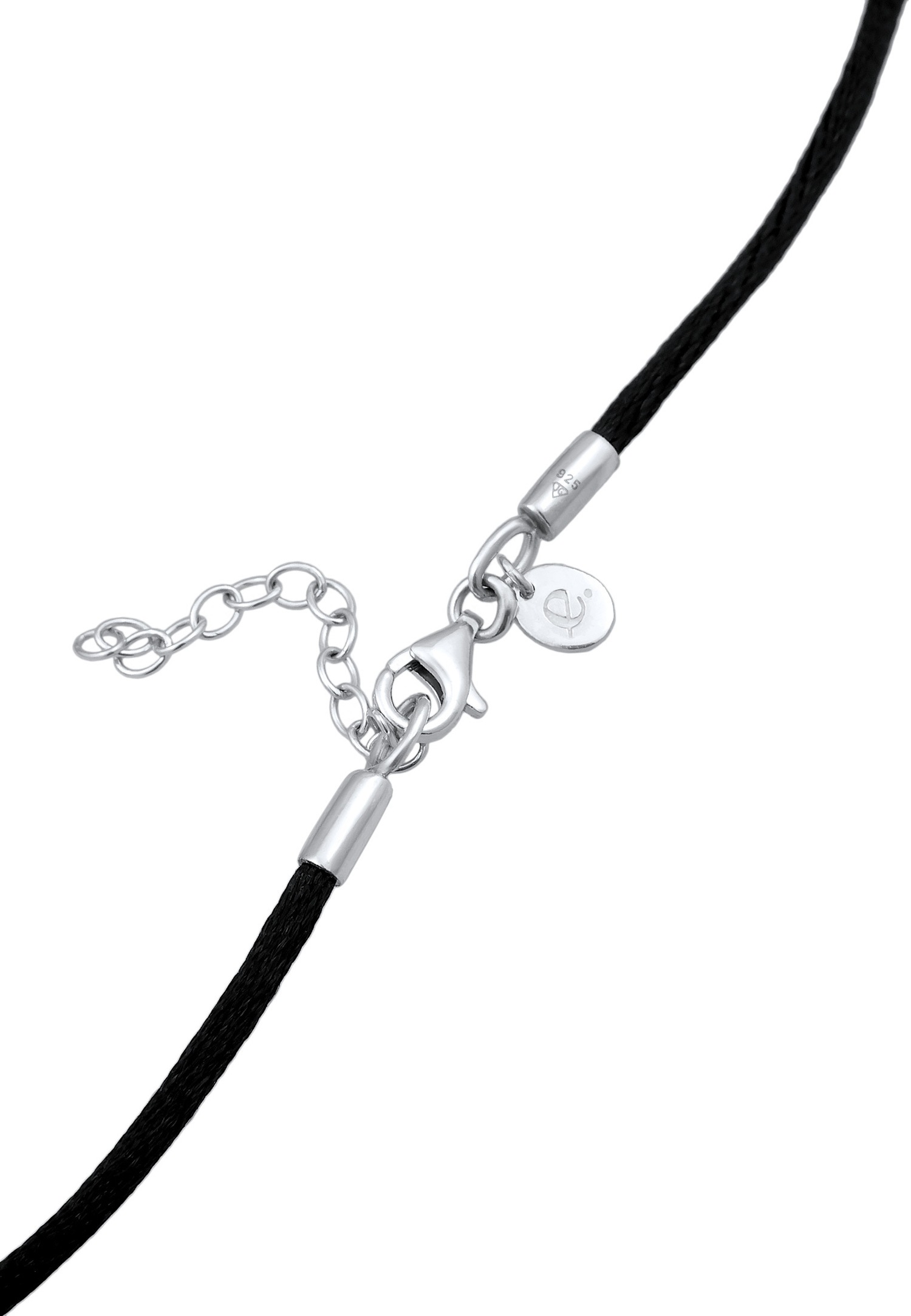 Collana girocollo da donna Elli PREMIUM, con pendente a goccia, finitura satinata e pietre turchesi in argento sterling 925.