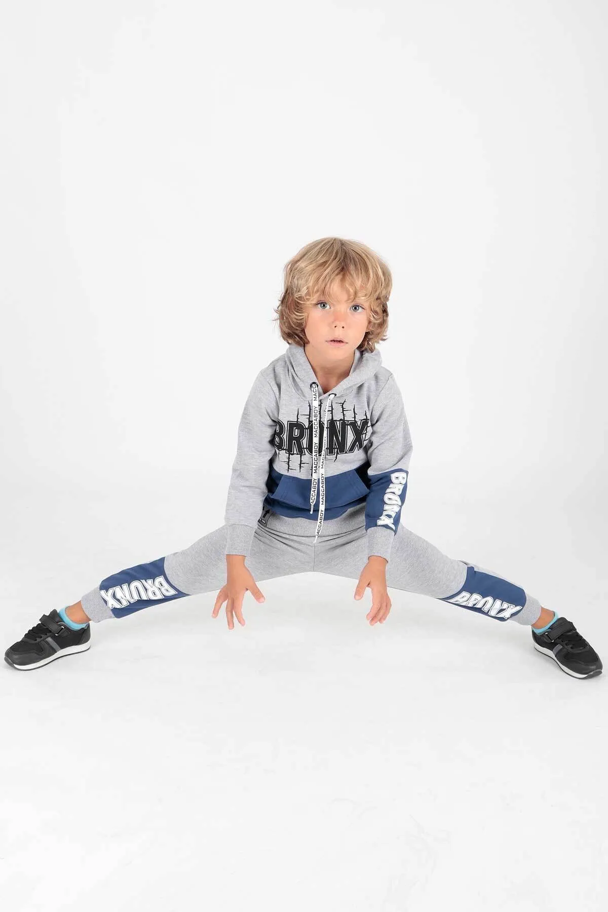 AHENGİM  Bedrucktes Bronx-Trainingsanzug-Set für Jungen Ak2235