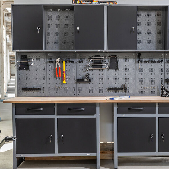 Werkstatt-Set Werner, 2 Schränke, 240 cm