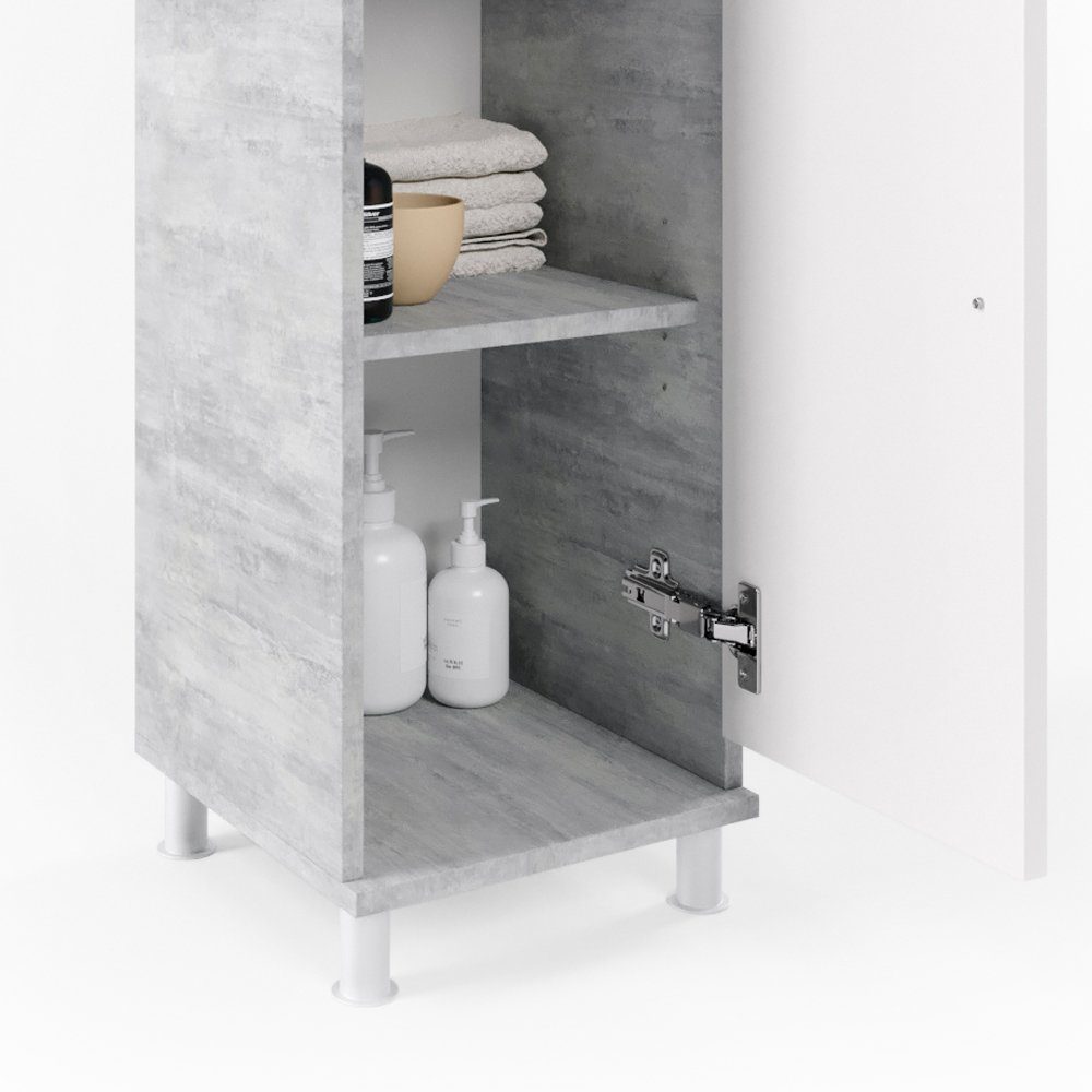 Vicco Badmöbel-Set Badezimmerset FYNN Beton Set 2, (3-St., 3-er Set)
