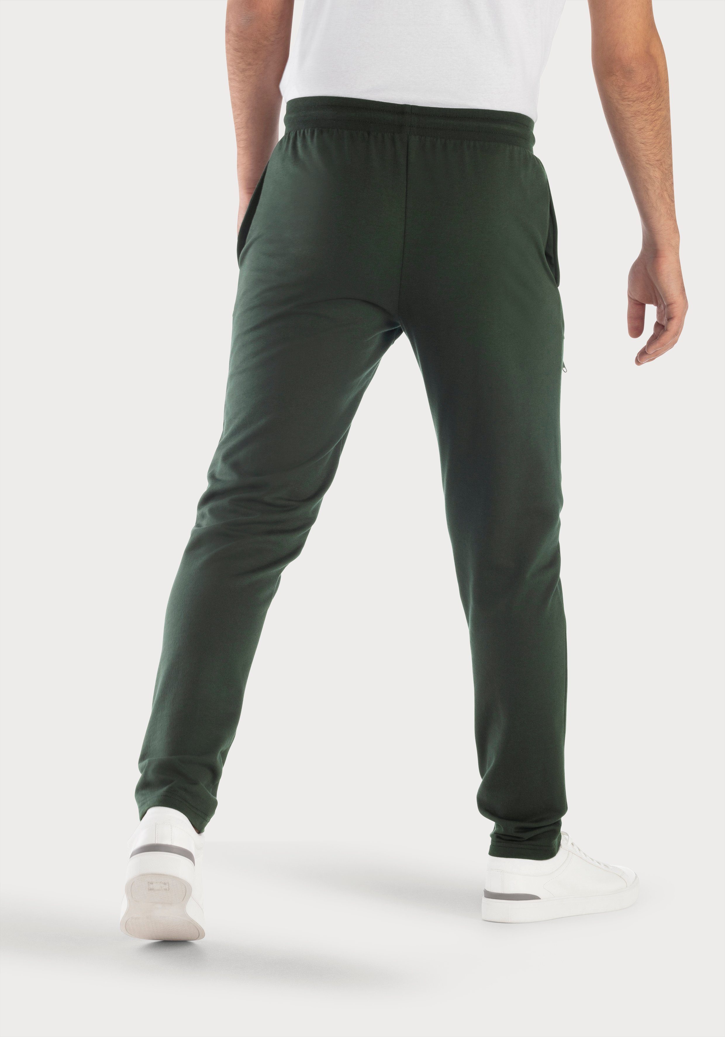Bruno Banani Sweathose mit Reißverschlusstasche und Teilungsnähten