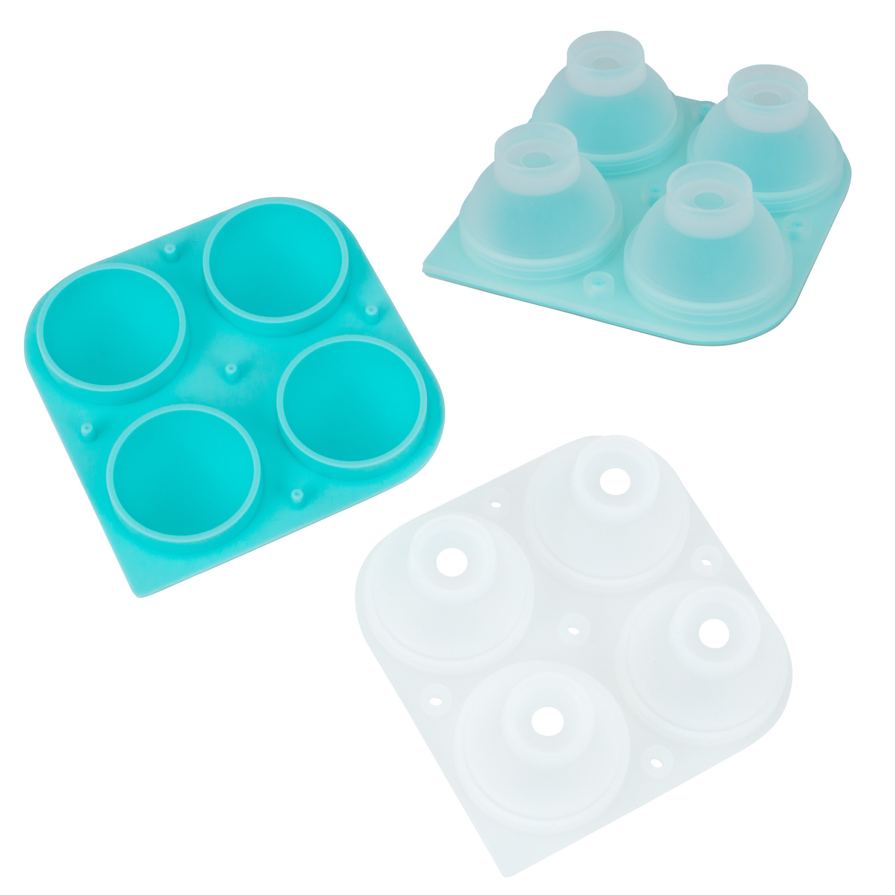 bremermann Eiswürfelbehälter Silikon Eiskugelform, Silikon, (Set, 2-tlg)