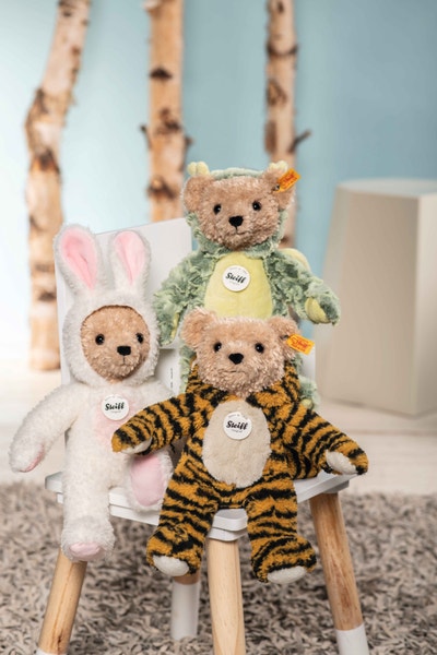 Hoodie-Teddybär Drache, 27 cm, hellgrün