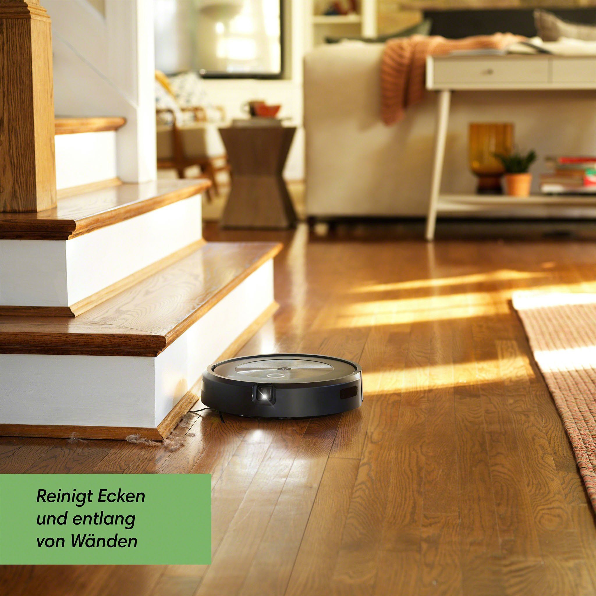 iRobot Saugroboter Roomba® j7+ (j7558), mit Beutel, WLAN-fähig mit autom. Absaugstation, Kartierung und zwei Gummibürsten