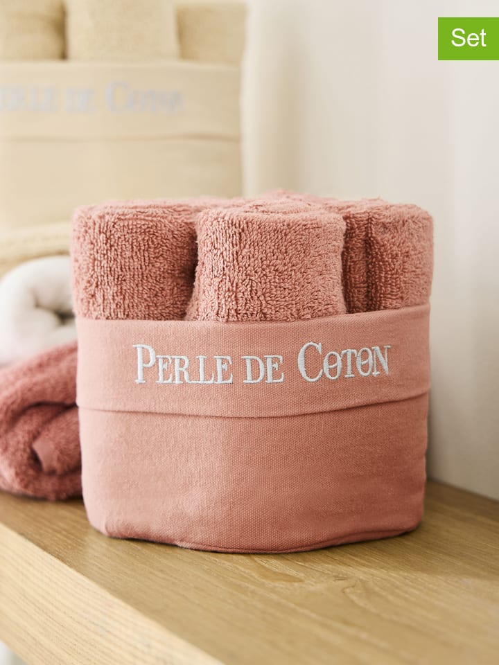 Soft by Perle de Coton 6er-Set: Gästehandtücher in Koralle günstig kaufen 50x30 cm