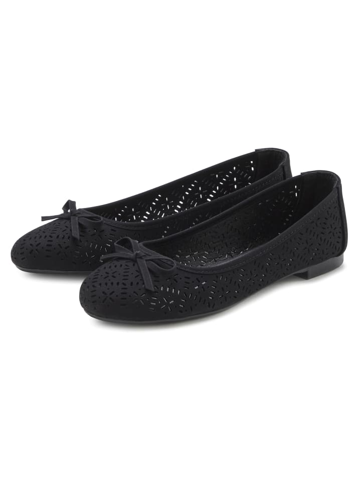 LASCANA Ballerina in schwarz günstig kaufen