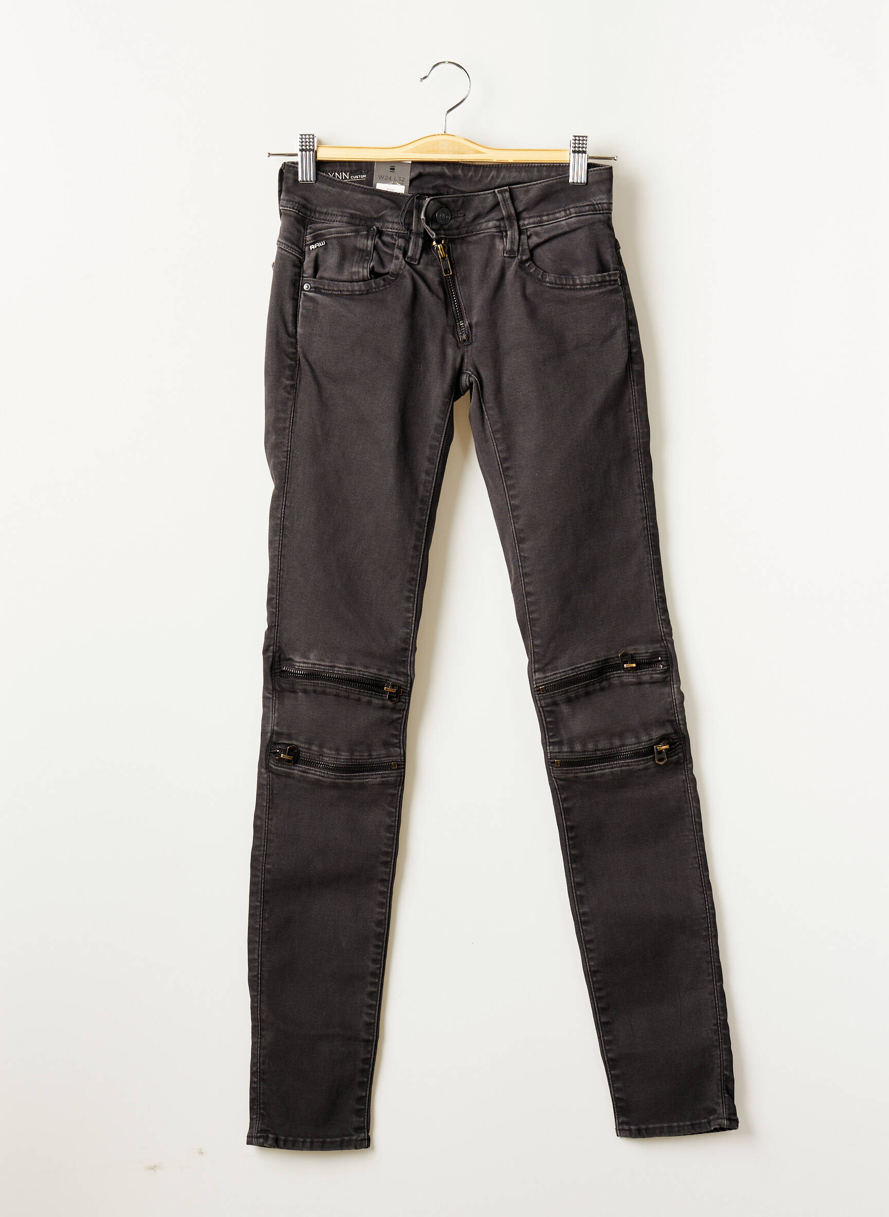 G Star Jeans Skinny Femme couleur gris