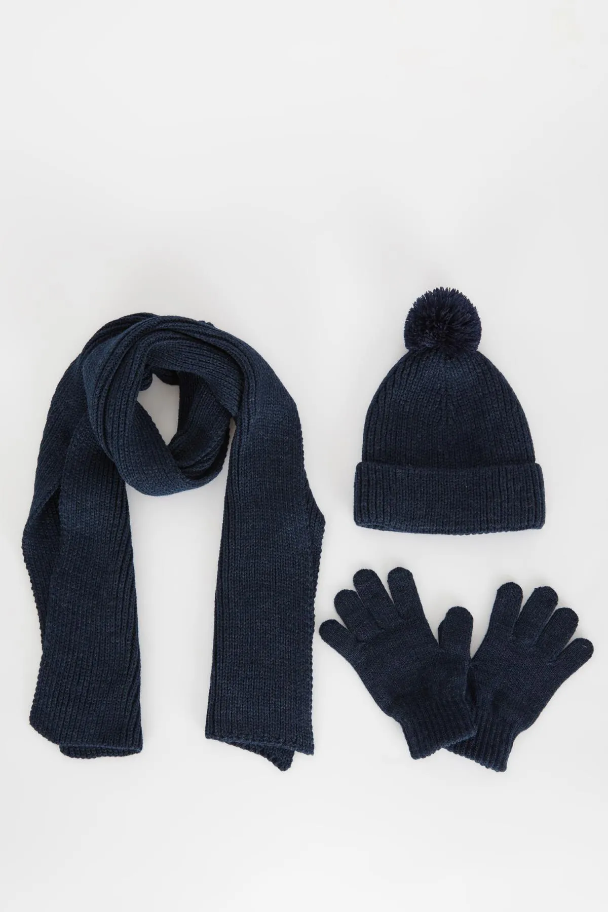 DeFacto  3-teiliges Set aus Schal, Baskenmütze und Handschuhen für Jungen