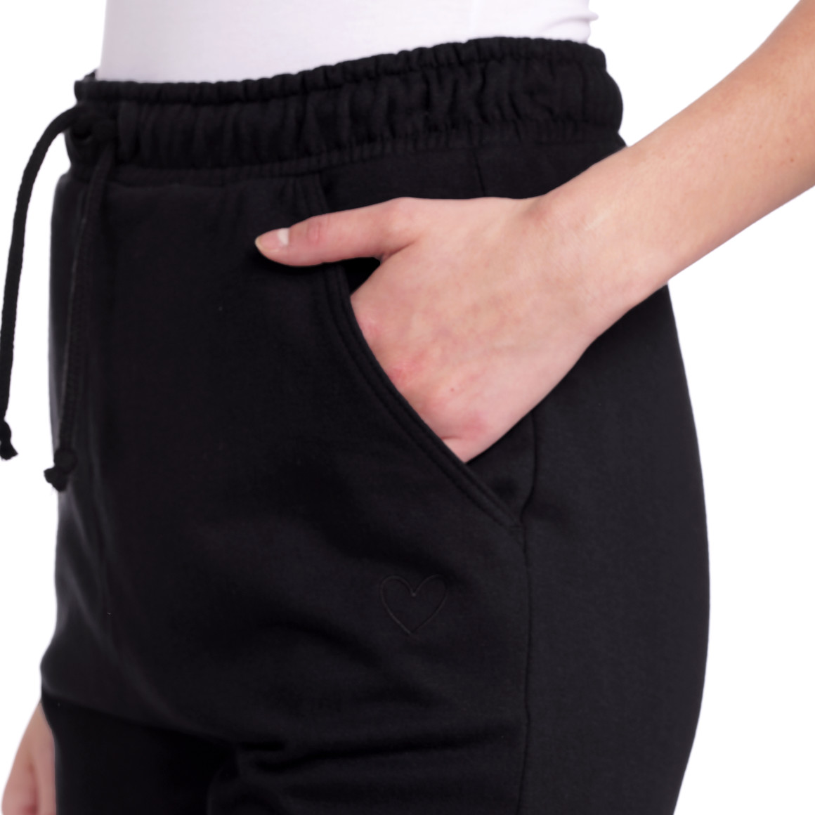 2 Damen Jogginghosen mit Herz-Stickerei