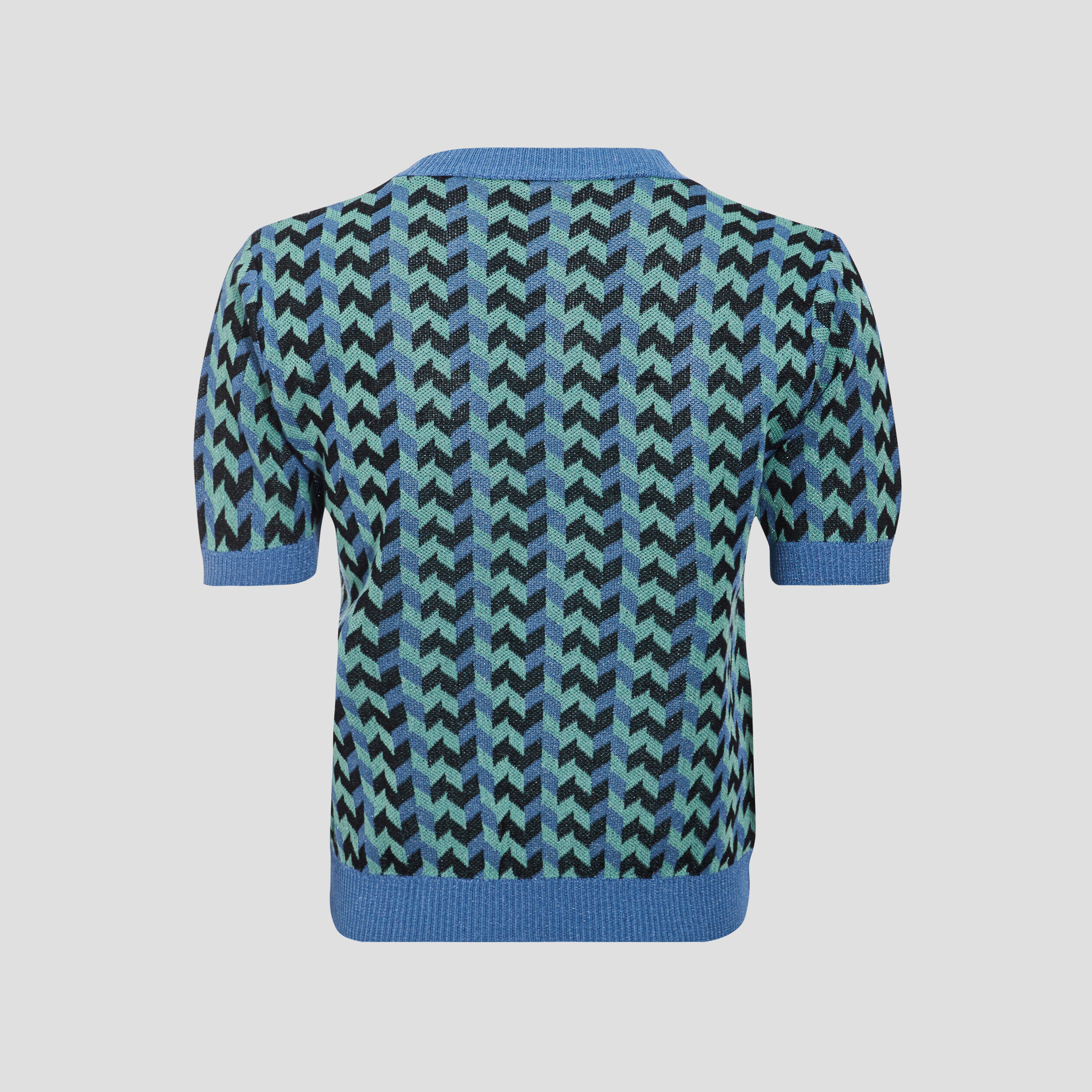 Pull manches courtes bleu femme | Cache Cache