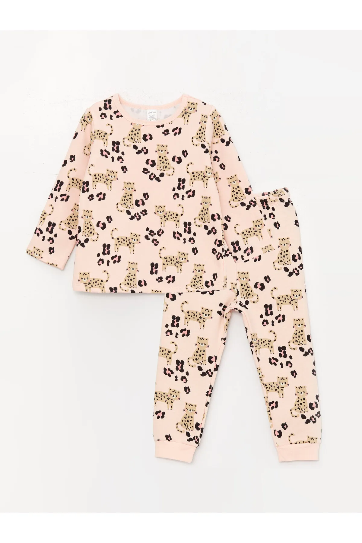 LC Waikiki  Bedrucktes Baby-Pyjama-Set mit Rundhalsausschnitt