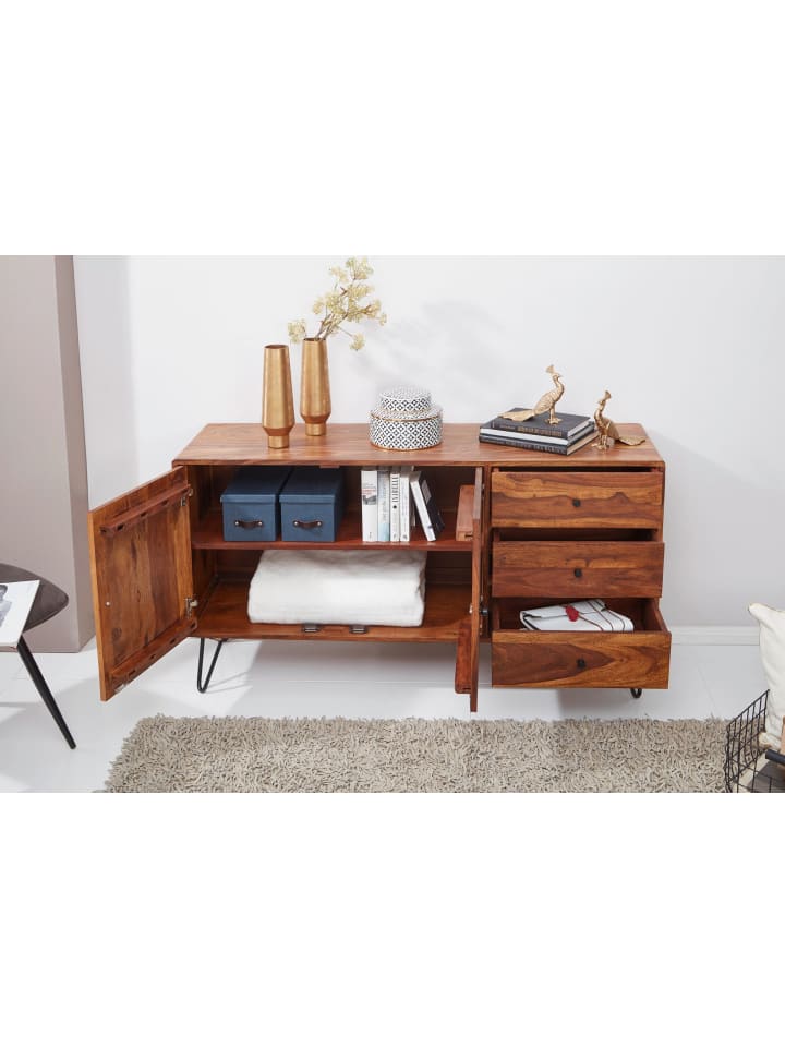 KADIMA DESIGN Sideboard WL5.629 Massivholz 145x75x40 cm Landhaus Kommode, günstig kaufen onesize