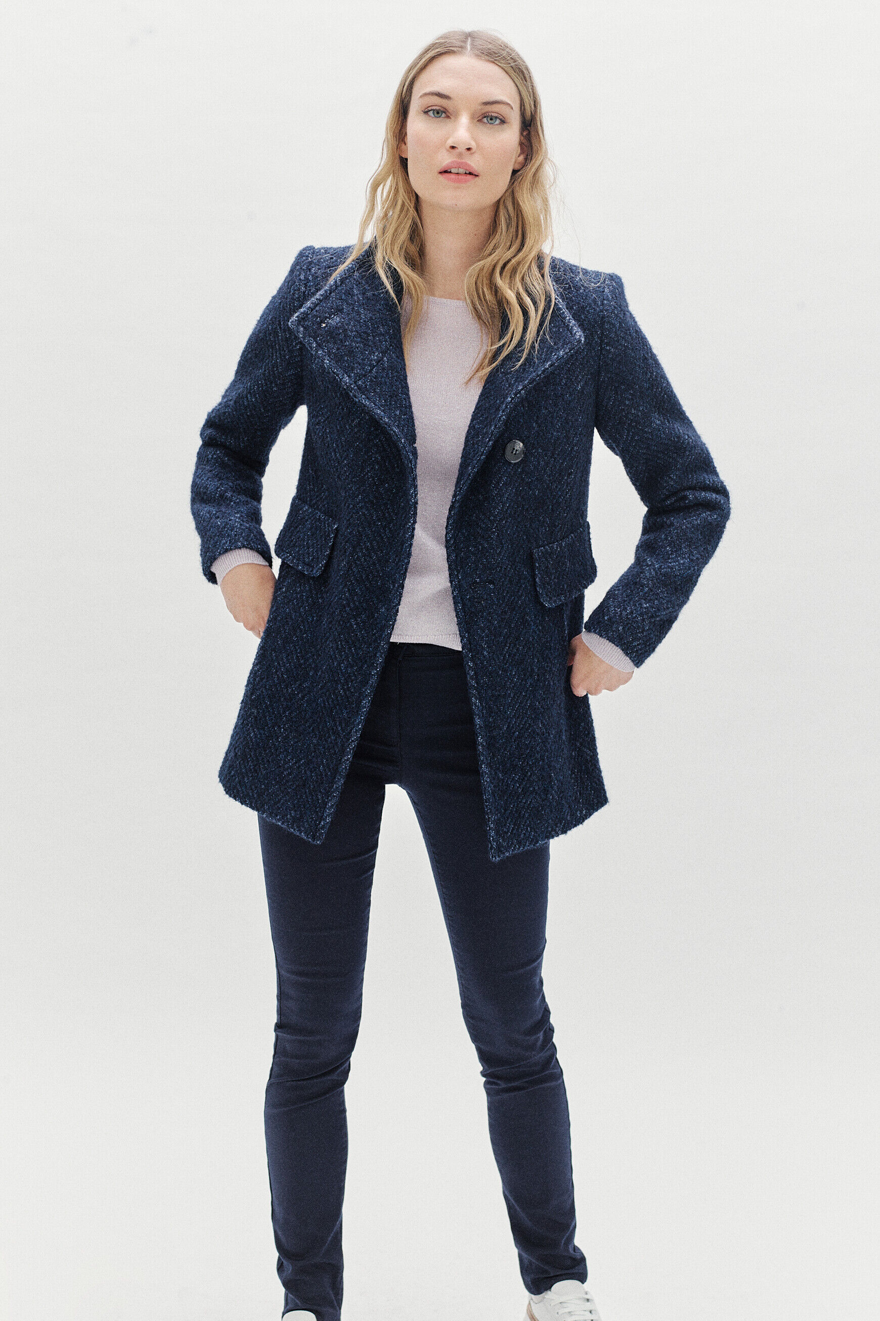manteau ali bleu marine femme