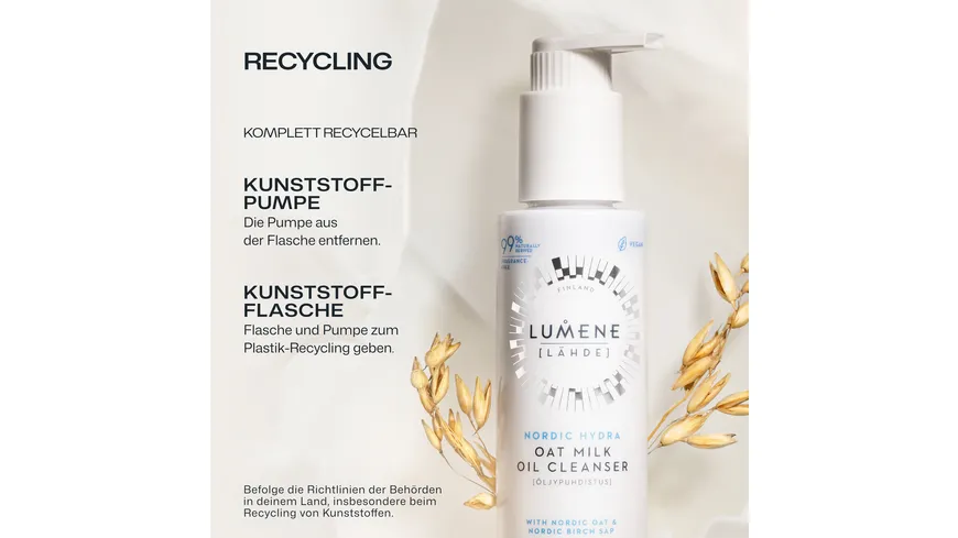 Lumene Nordic Hydra Oat Milk Oil Cleanser 150 ml