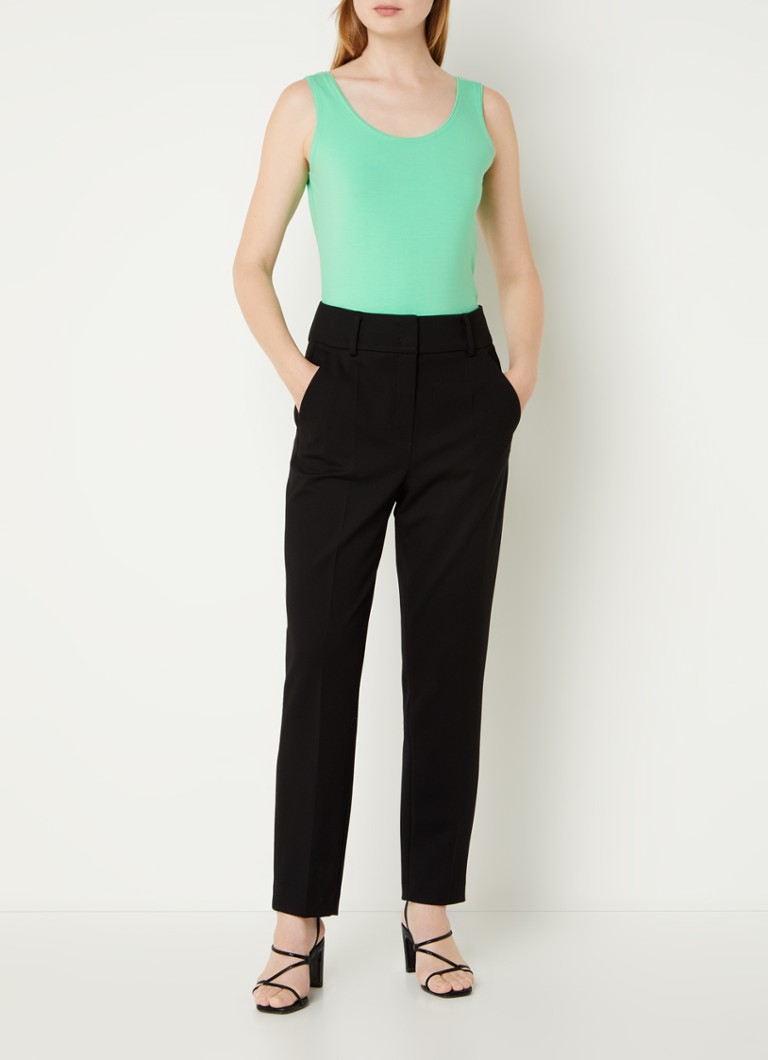 Pantaloni slim fit cu talie înaltă și buzunare laterale de la Claudia Sträter