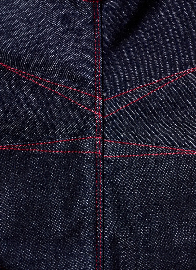 Alaïa Chambray bodysuit with backless design
