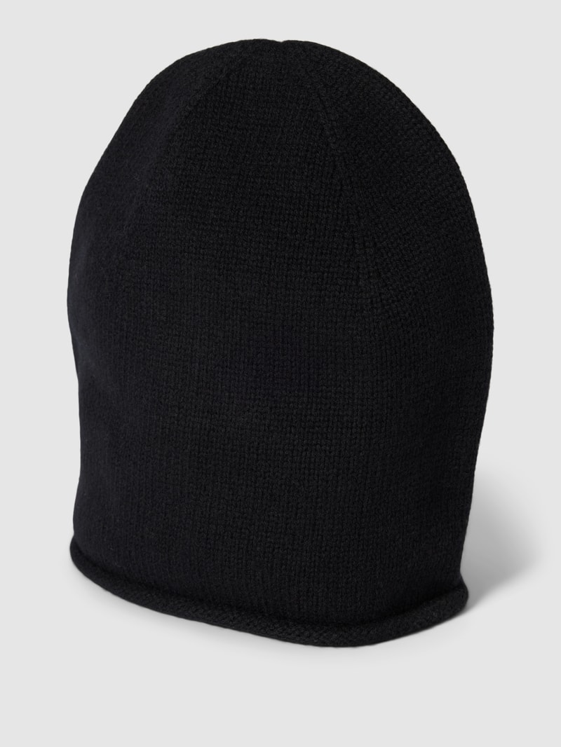 Beanie mit Kaschmir-Anteil in schwarz