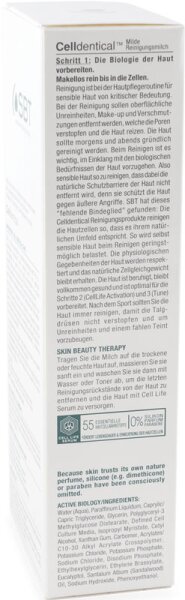 SBT Celldentical Mild Cleansing Milk Reinigungsmilch