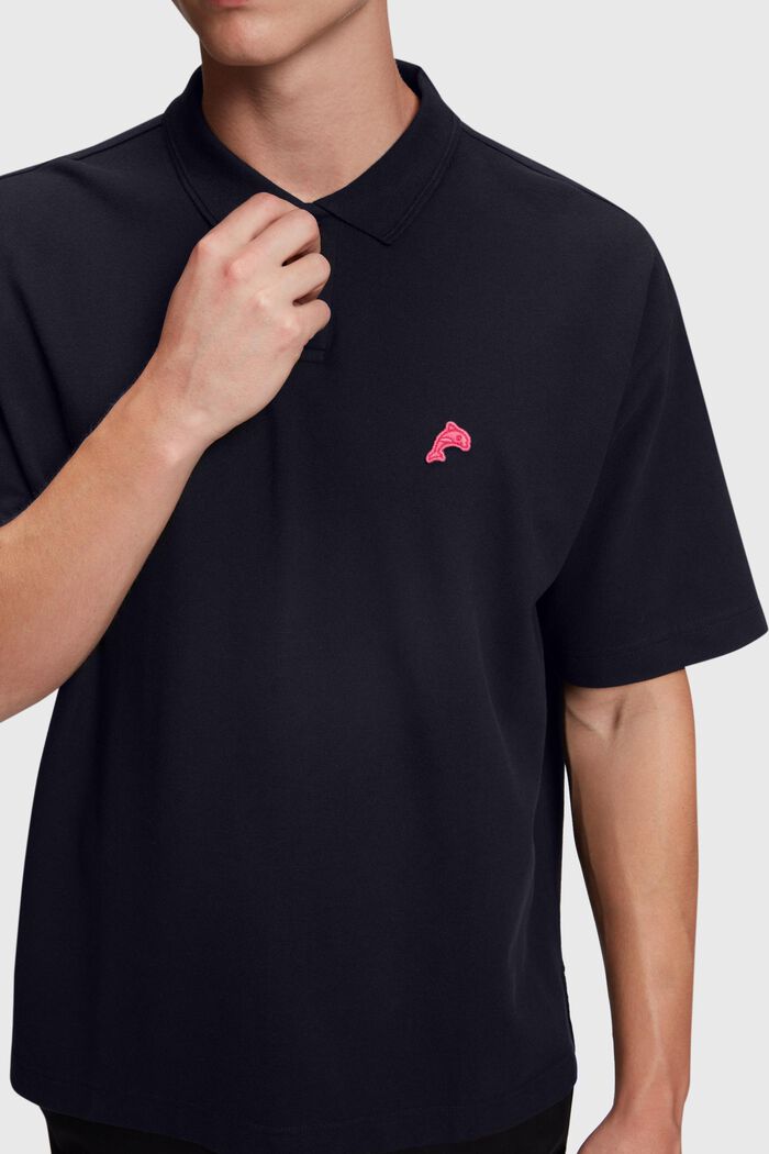 Relaxed Fit Poloshirt mit Dolphin-Badge