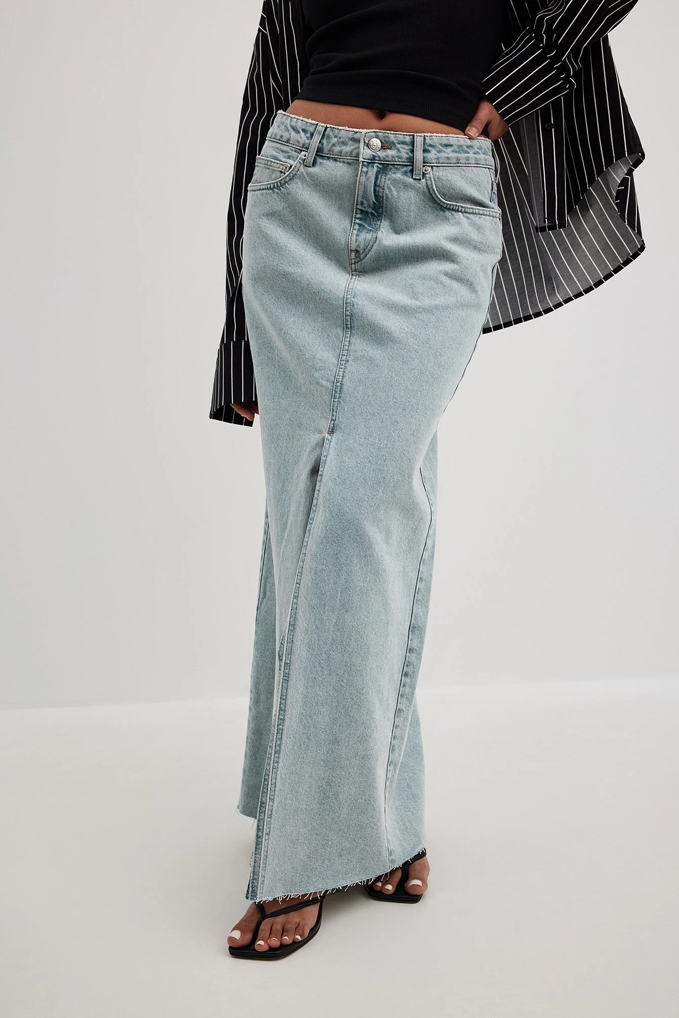 Weiter Maxirock aus Denim
