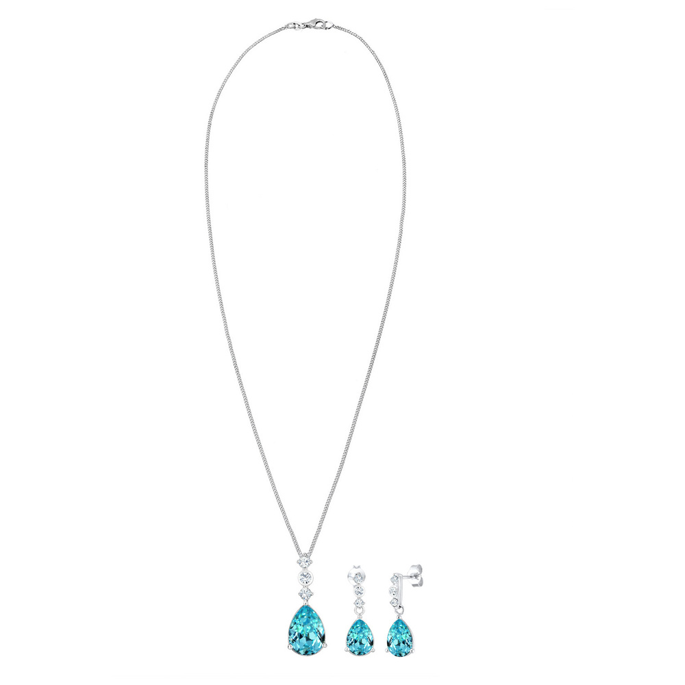 Elli PREMIUM Elli PREMIUM Ensemble de Bijoux Femmes Goutte noble Set pendentif d'oreilles avec Bijoux