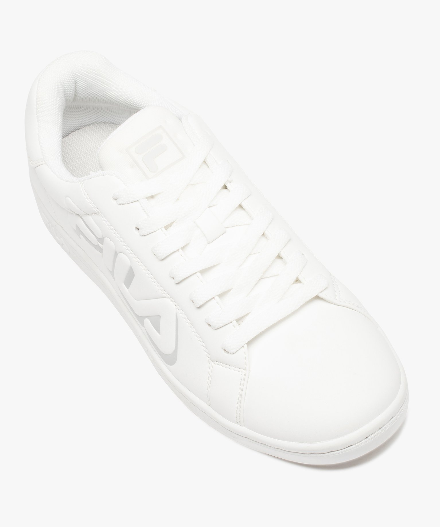 Baskets homme unies à lacets – Fila Cross Court blanc | GEMO