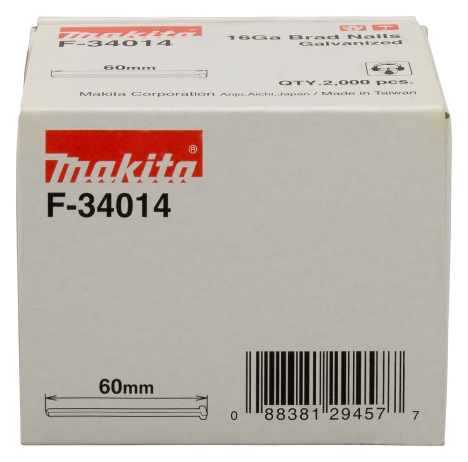 Příslušenství Makita F-34014 Upínací lišta 60 mm pozinkovaná 2000 kusů