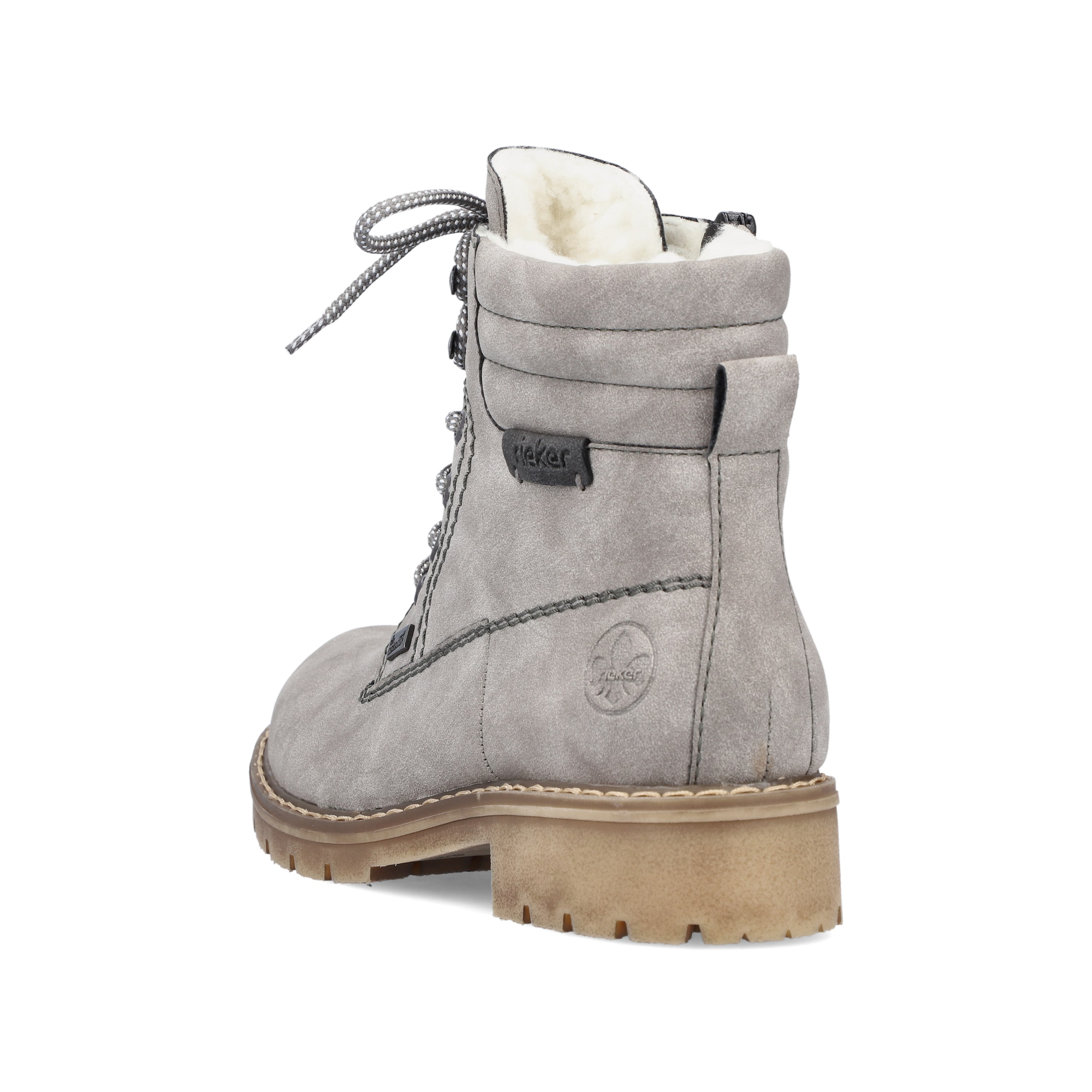 Rieker Damen Schnürstiefel silbergrau