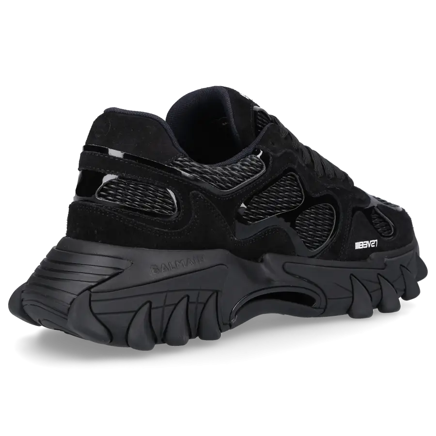 Balmain - Sneaker low B-EAST Veloursleder - schwarz