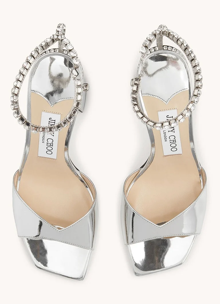 Sandale Jimmy Choo Saeda 85 din piele de vițel cu detalii metalice