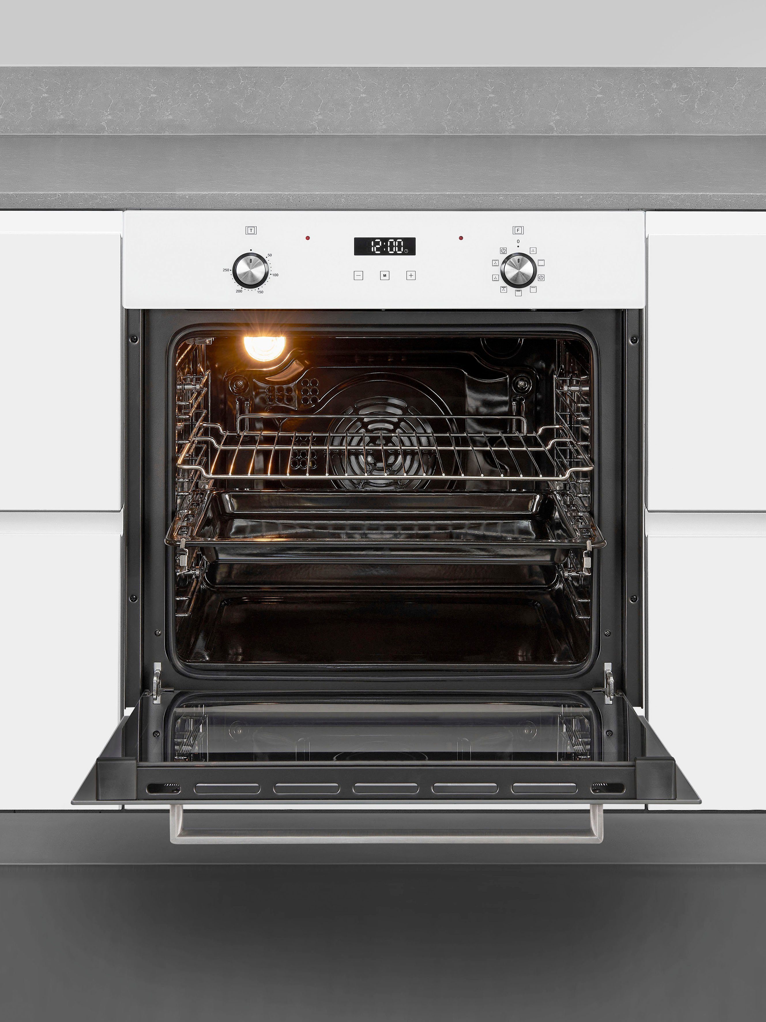 exquisit Backofen EBE76-9-H-020, mit 1-fach-Teleskopauszug
